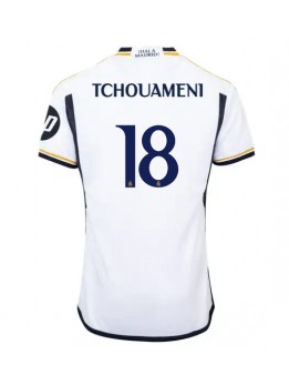 Billige Real Madrid Aurelien Tchouameni #18 Hjemmedrakt 2023-24 Kortermet